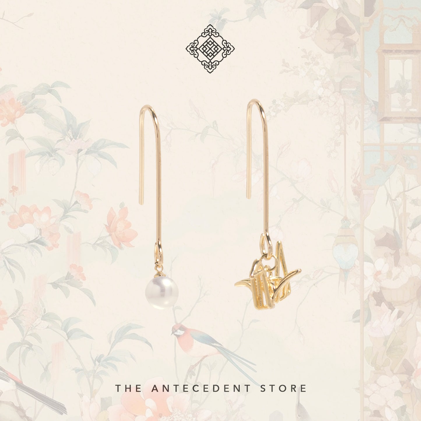 TAS CLASSIC: LOOK 10 |Asymmetrical Geometric Crane Earrings