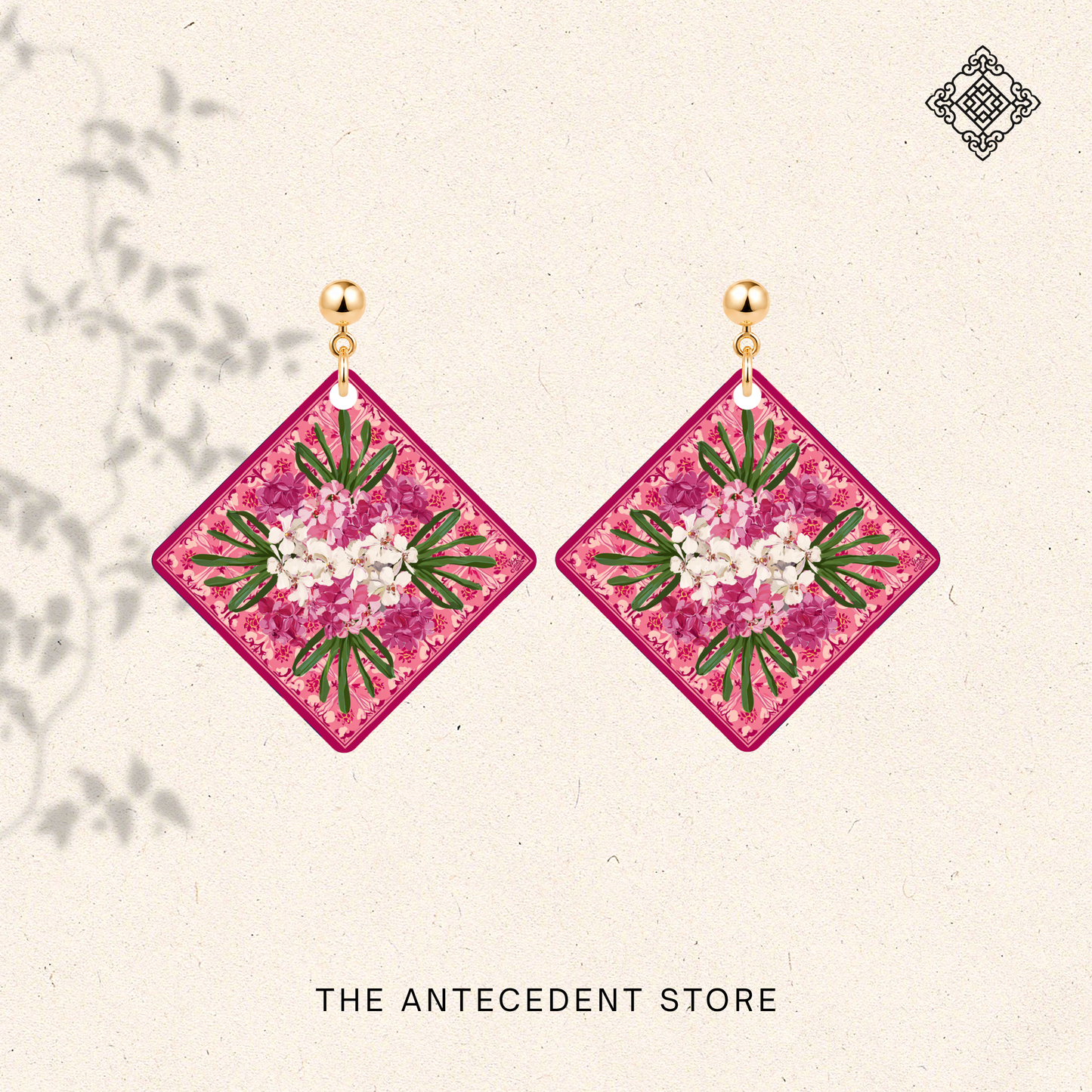 兰映彩堂 | Orchid Tile Earrings