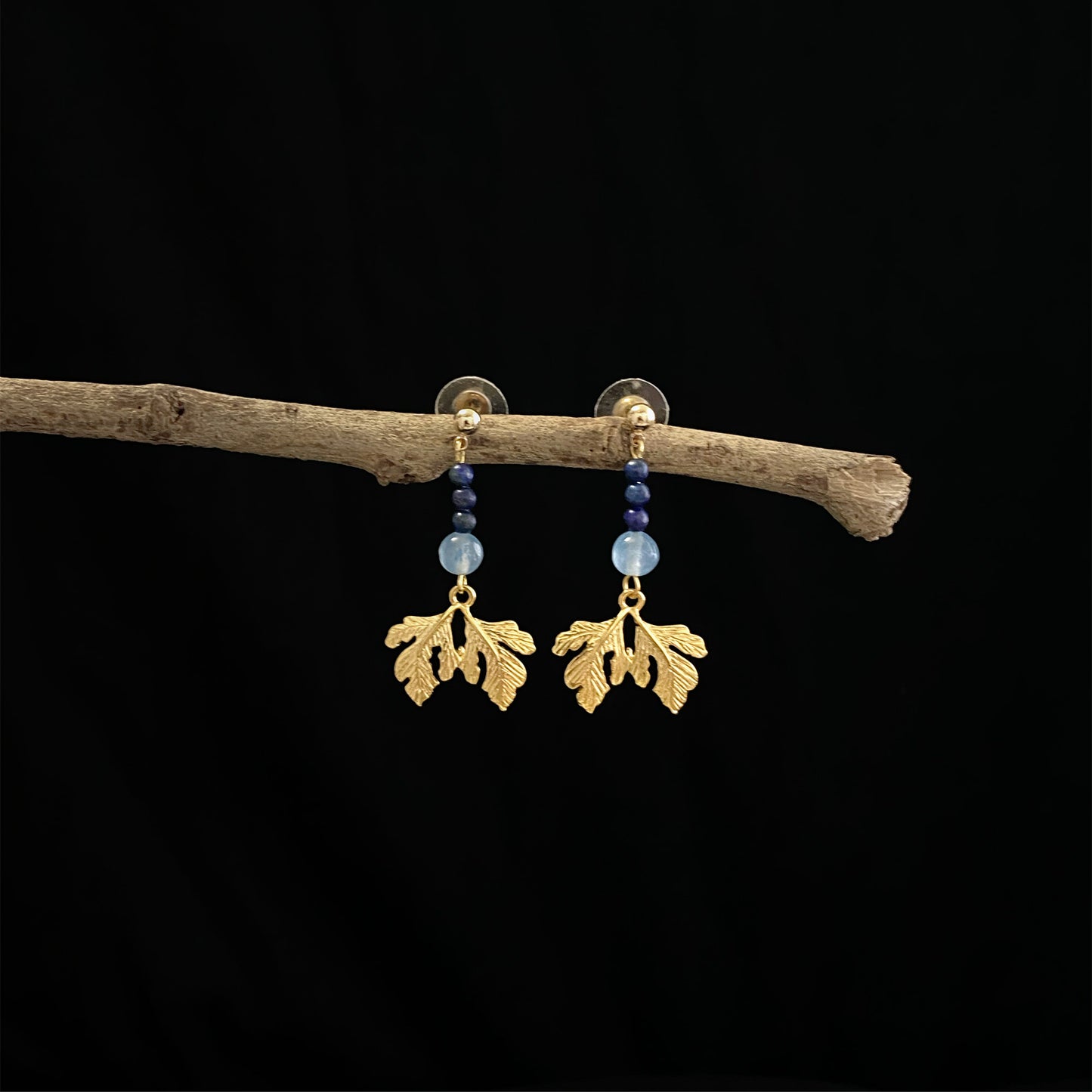The Antecedent Store Ginkgo Leaf Earrings - 14K Gold Plated Jewelry