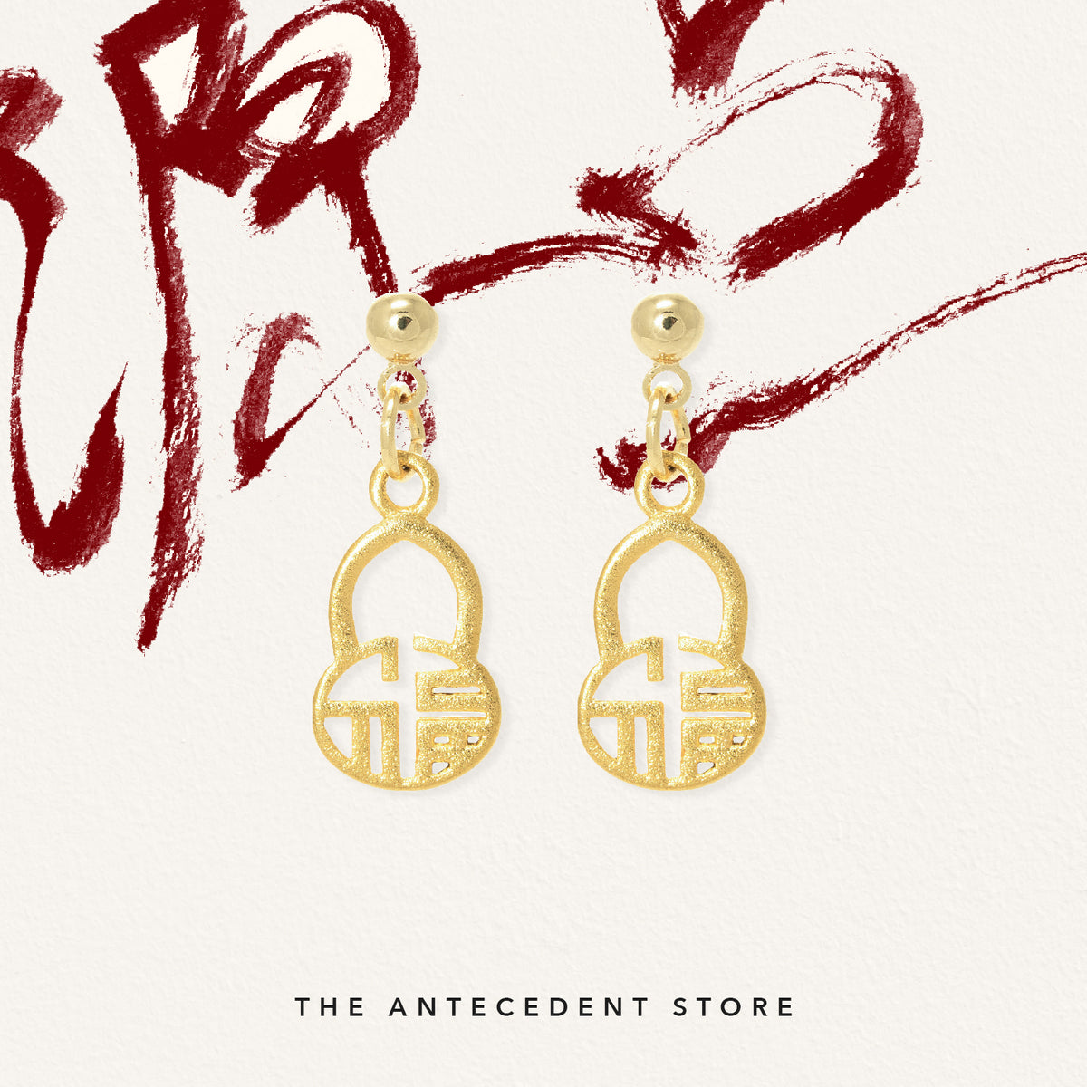 福 】Blessings Earrings - 14K Real Gold Plated Jewelry – The
