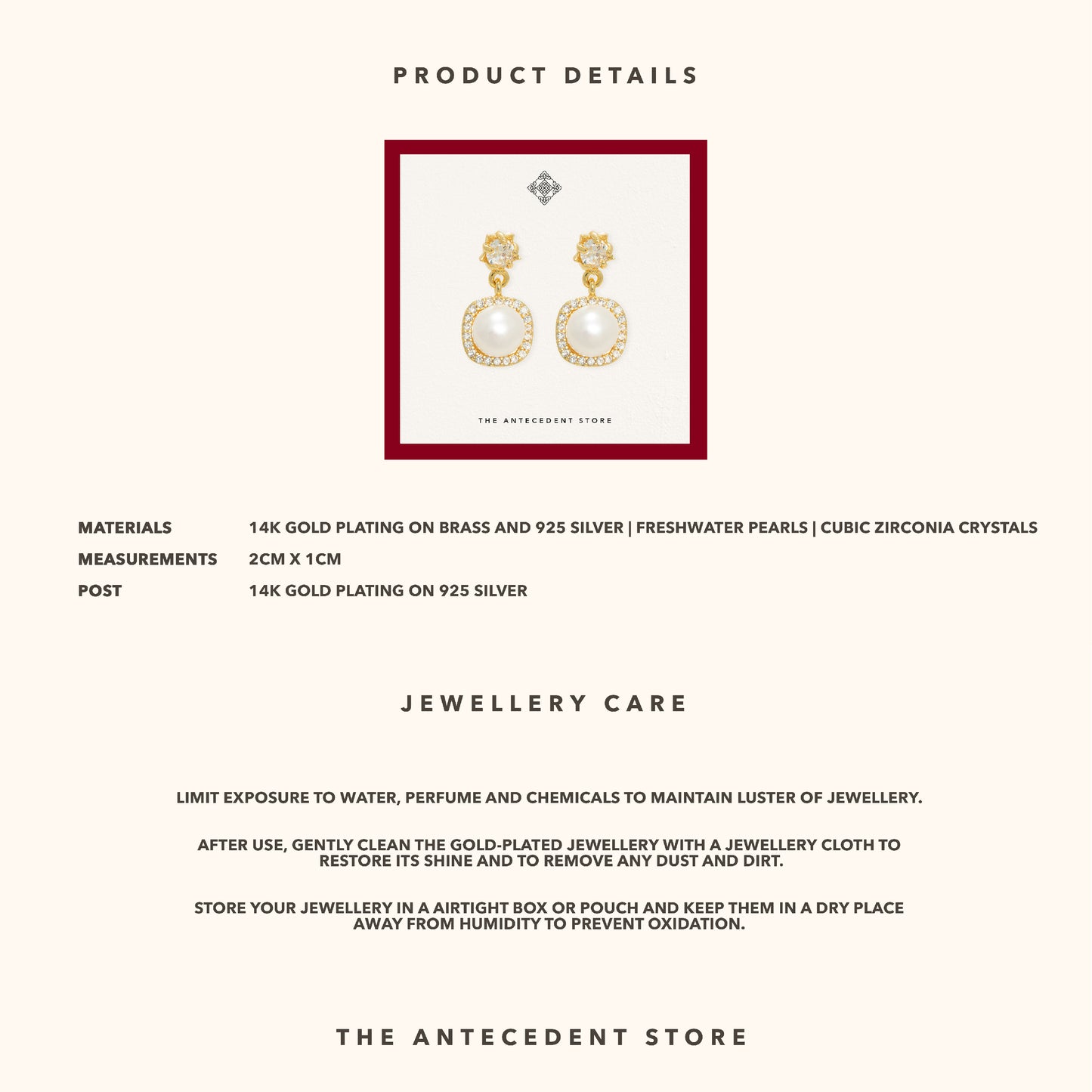 Freshwater Pearl Earrings - 14K Real Gold Plated Jewellery