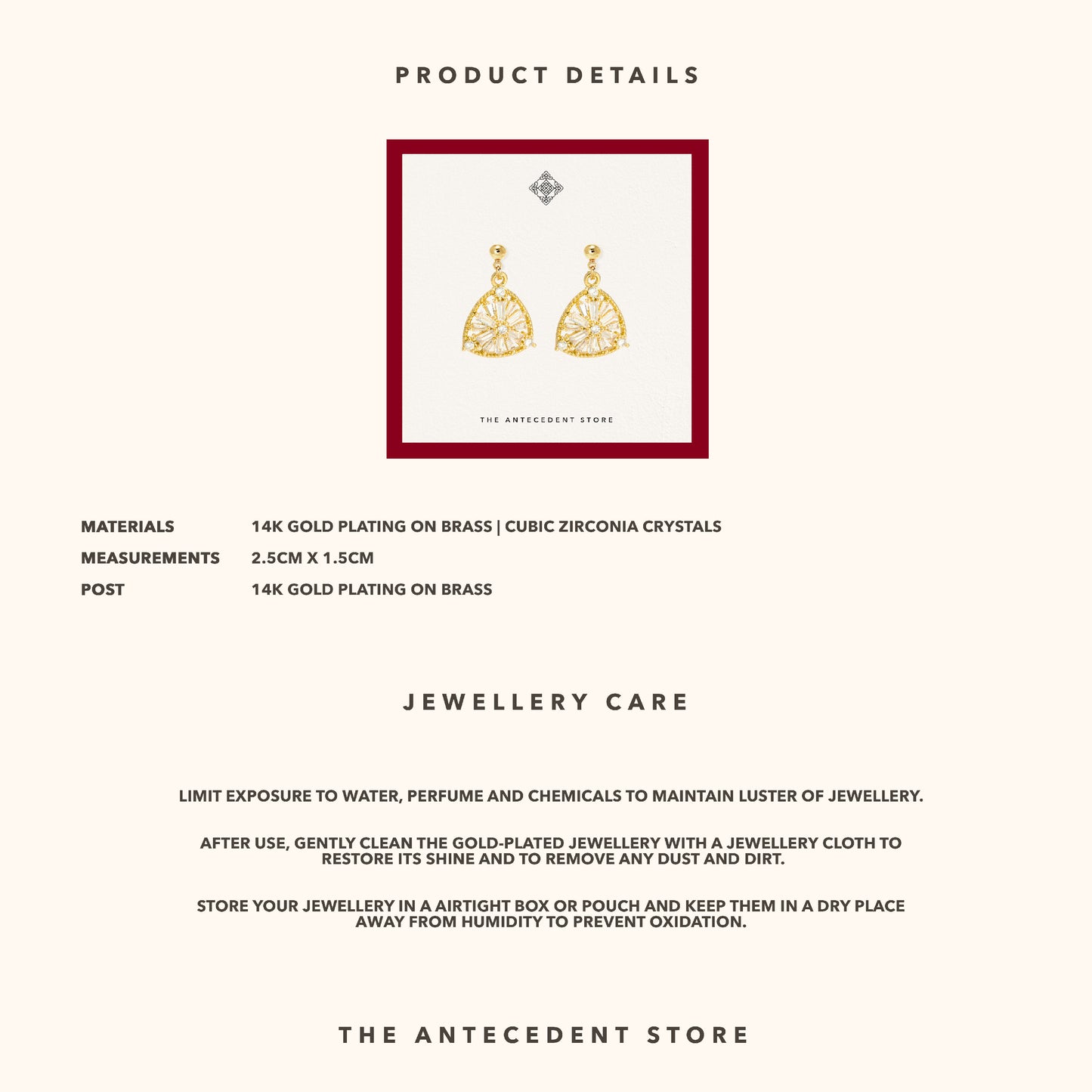 Oriental Fan Earrings - 14K Real Gold Plated Jewelry