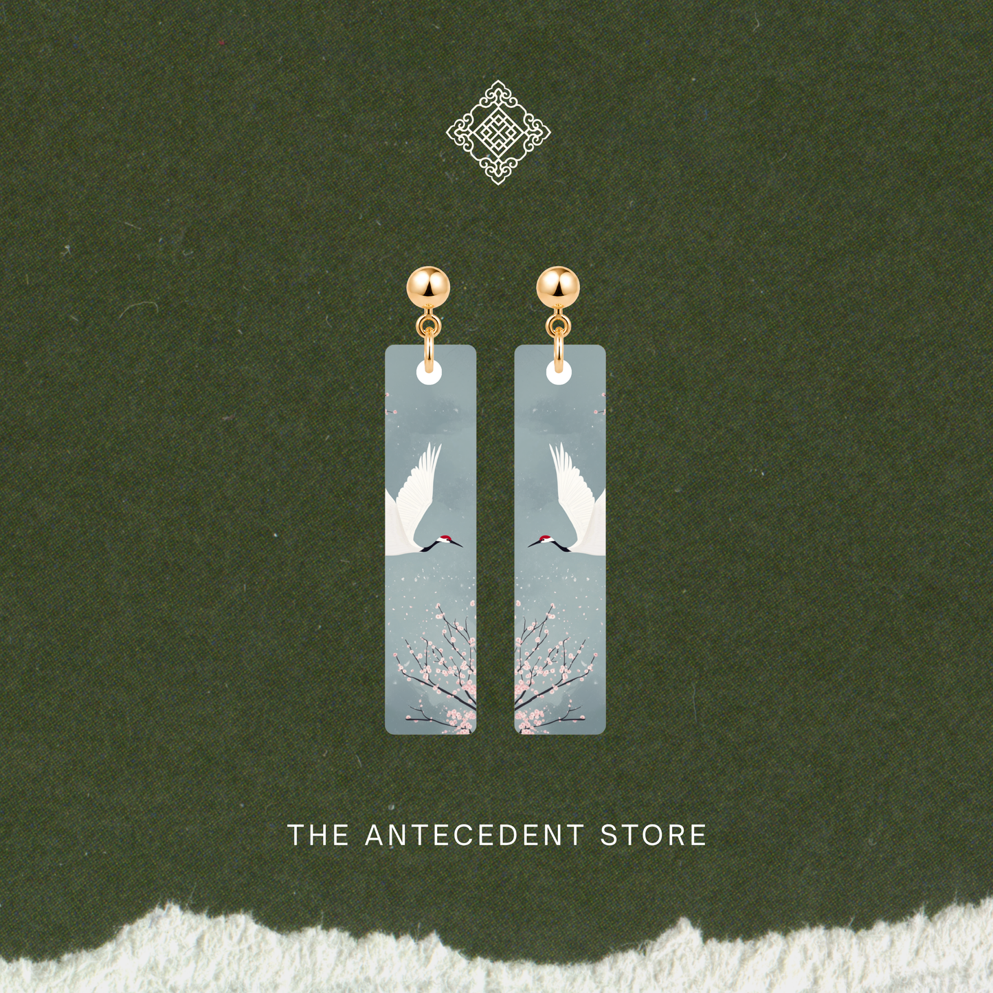 鹤起·凌云 | Soaring Crane Earrings