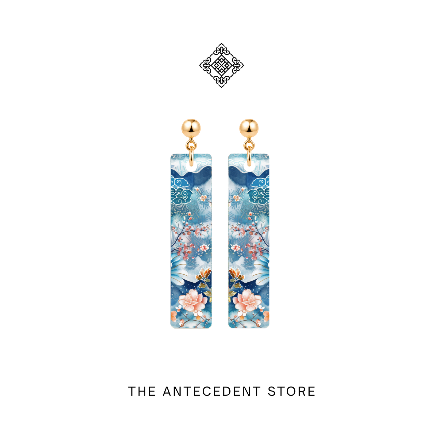 祥云花境 | Auspicious Clouds & Plum Blossom Earrings