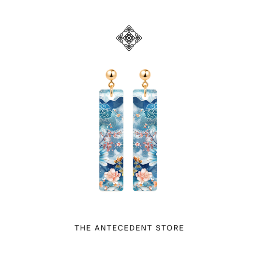 祥云花境 | Auspicious Clouds & Plum Blossom Earrings