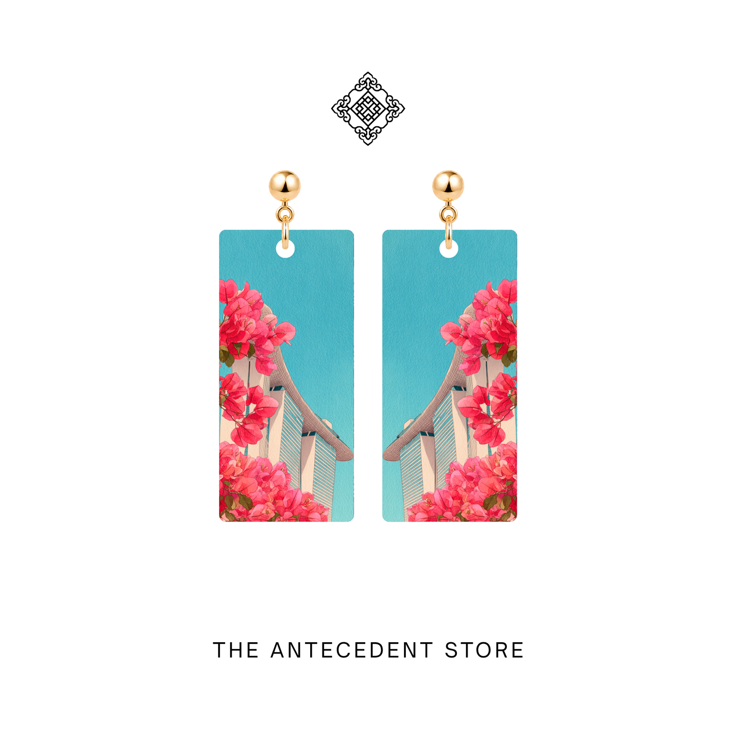 Singapore in Bloom Earrings | Bougainvillea