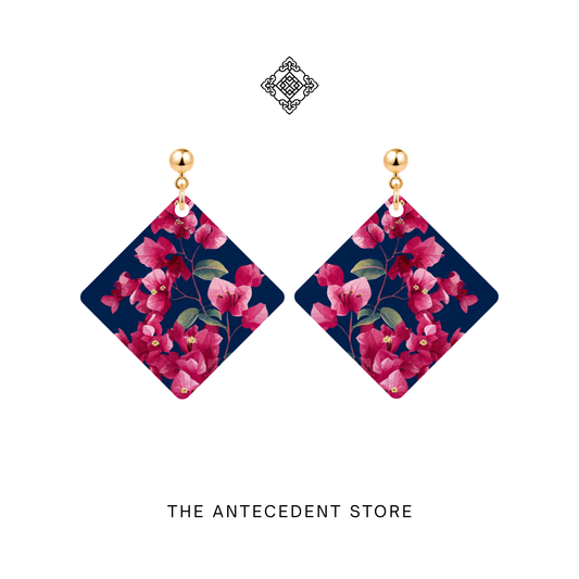 九重葛 | Bougainvillea Earrings In Blue