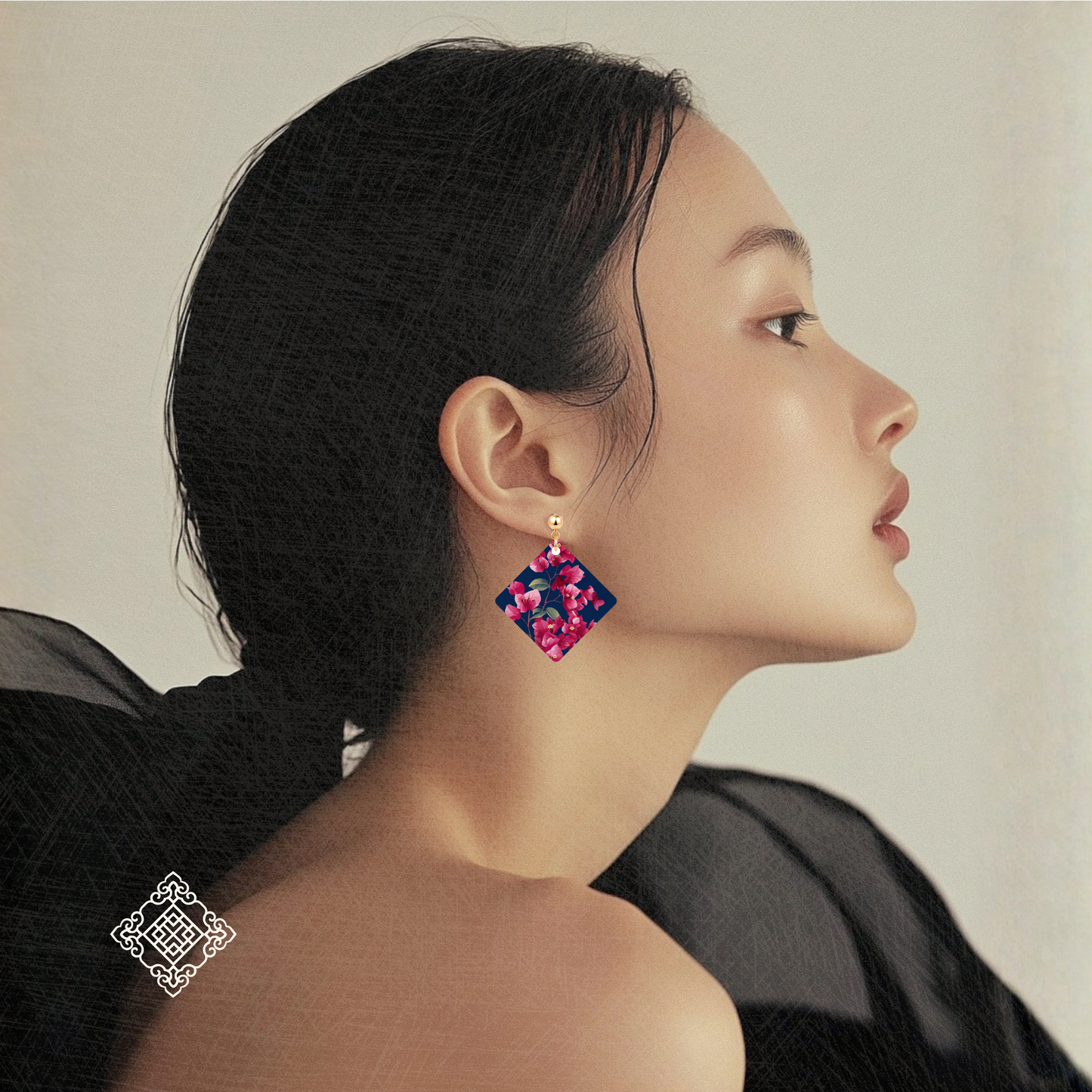 九重葛 | Bougainvillea Earrings In Blue