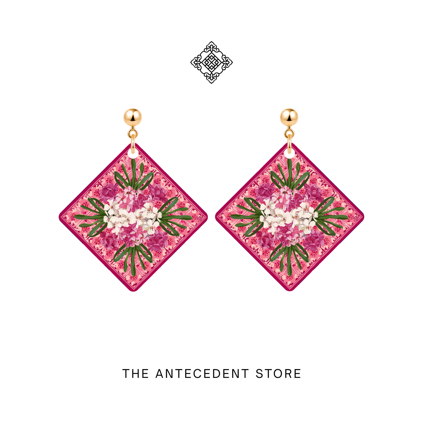 兰映彩堂 | Orchid Tile Earrings