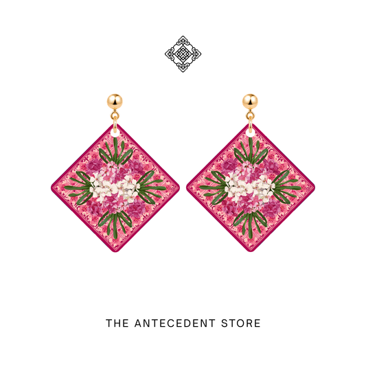 兰映彩堂 | Orchid Tile Earrings