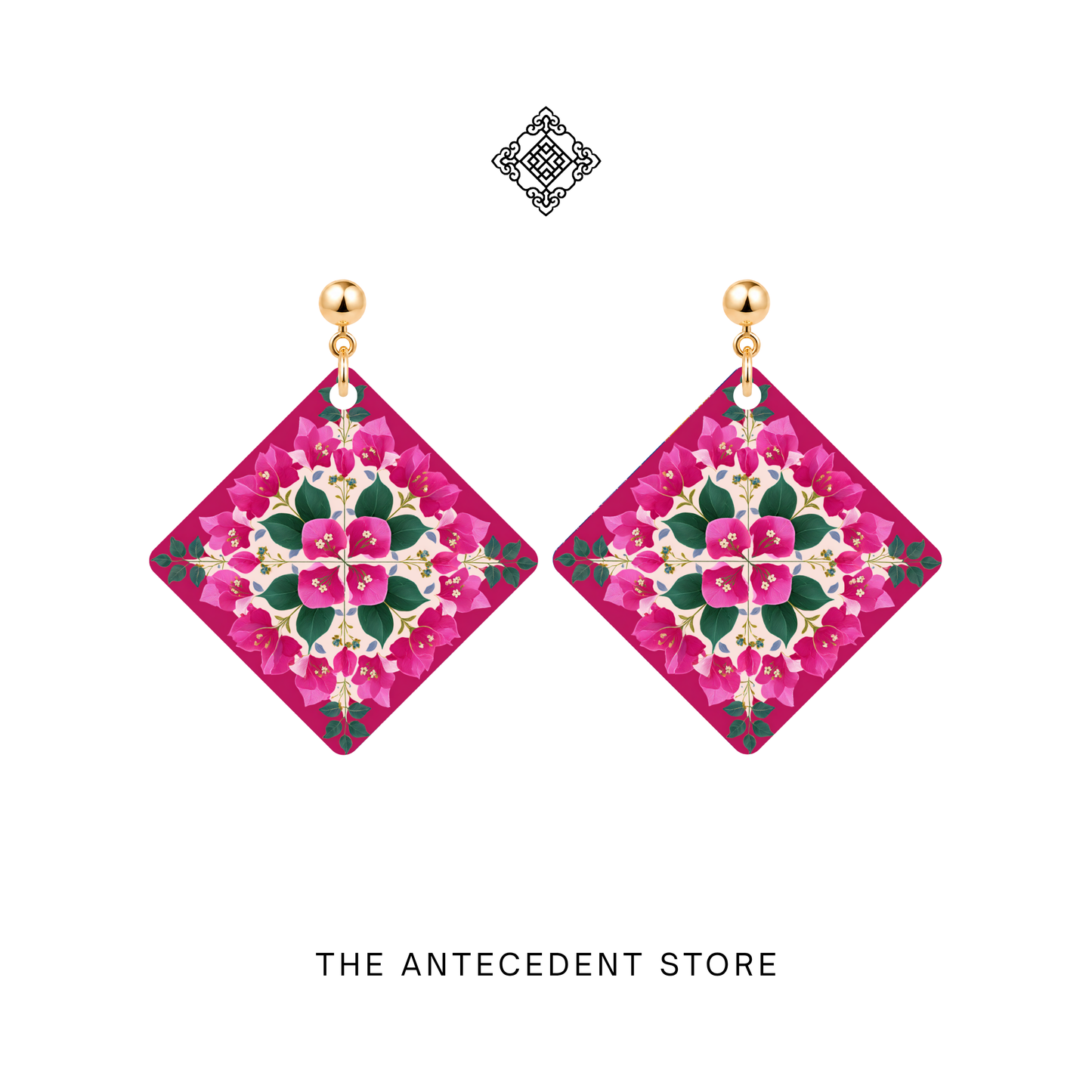 簇锦彩堂 | Bougainvillea Tile Earrings