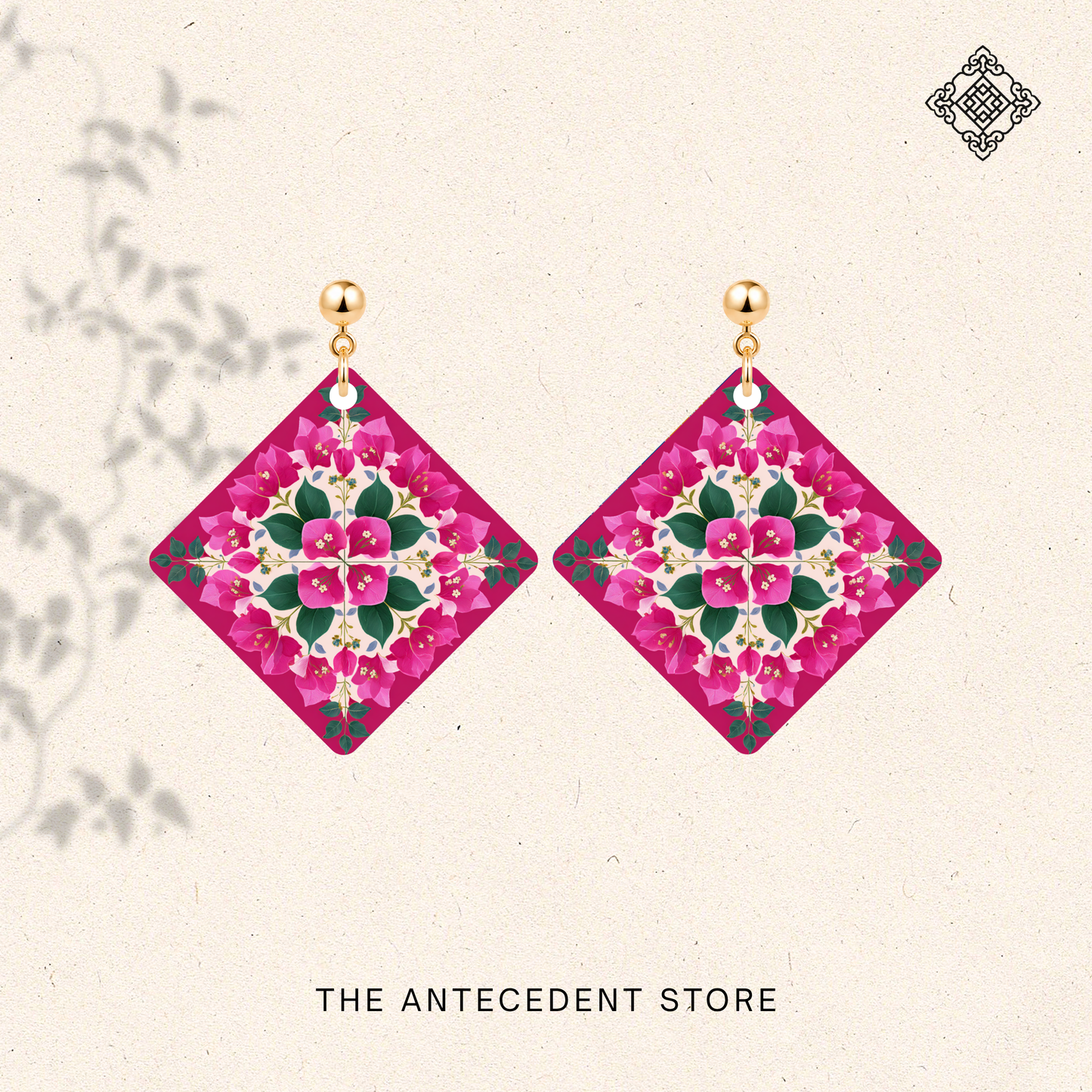 簇锦彩堂 | Bougainvillea Tile Earrings