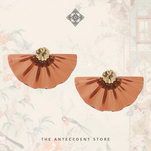 TAS CLASSIC: LOOK 19 ｜Brown Fan Earrings