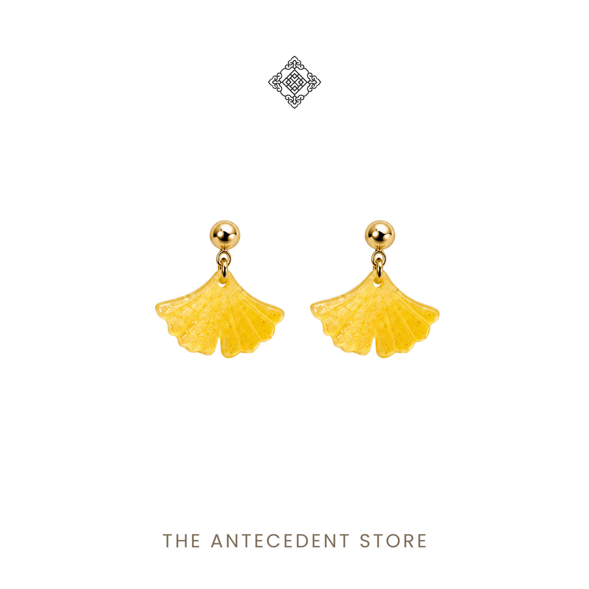 银杏 | Yellow Ginkgo Leaf Earrings