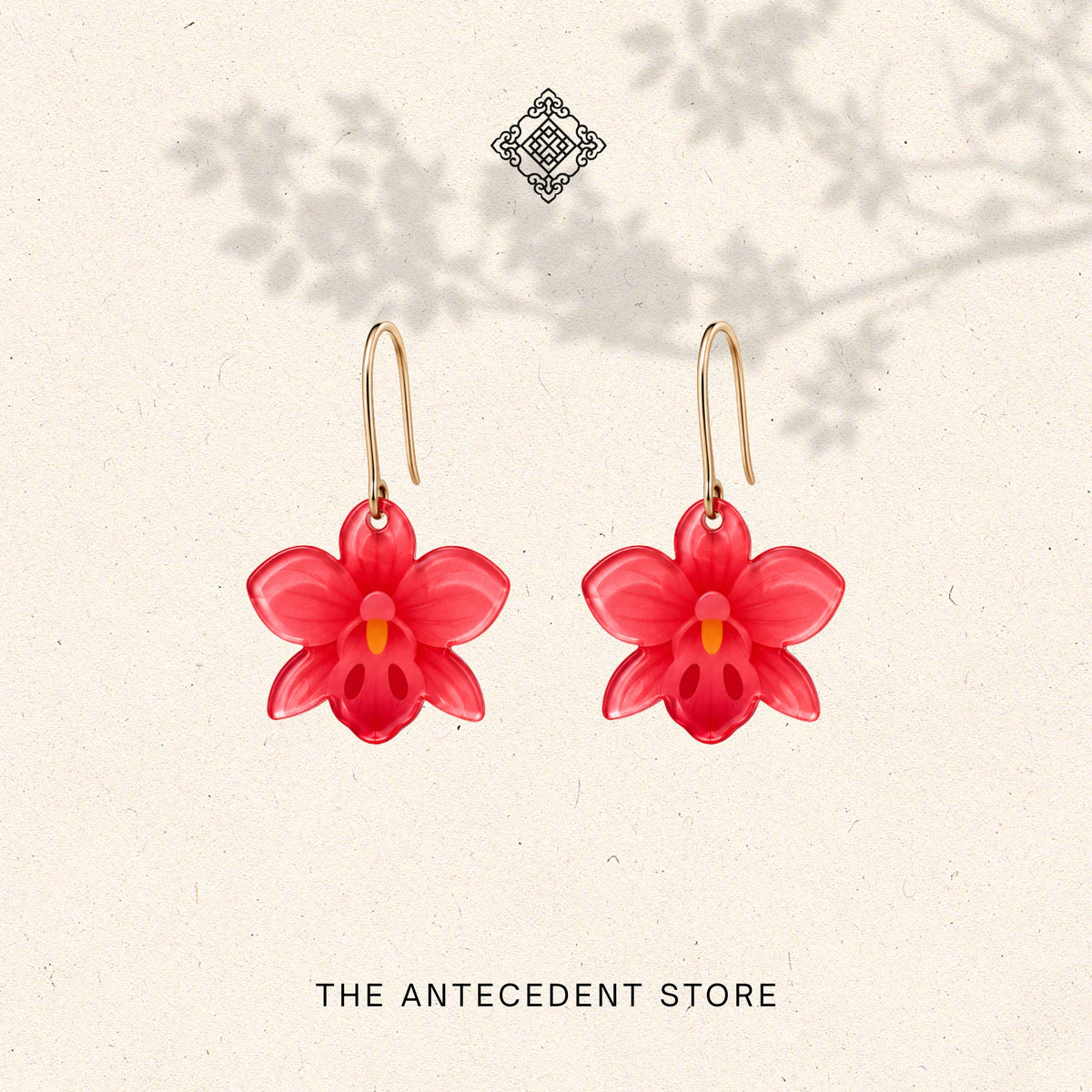 Red Orchid Earrings | Stories Of Singapore