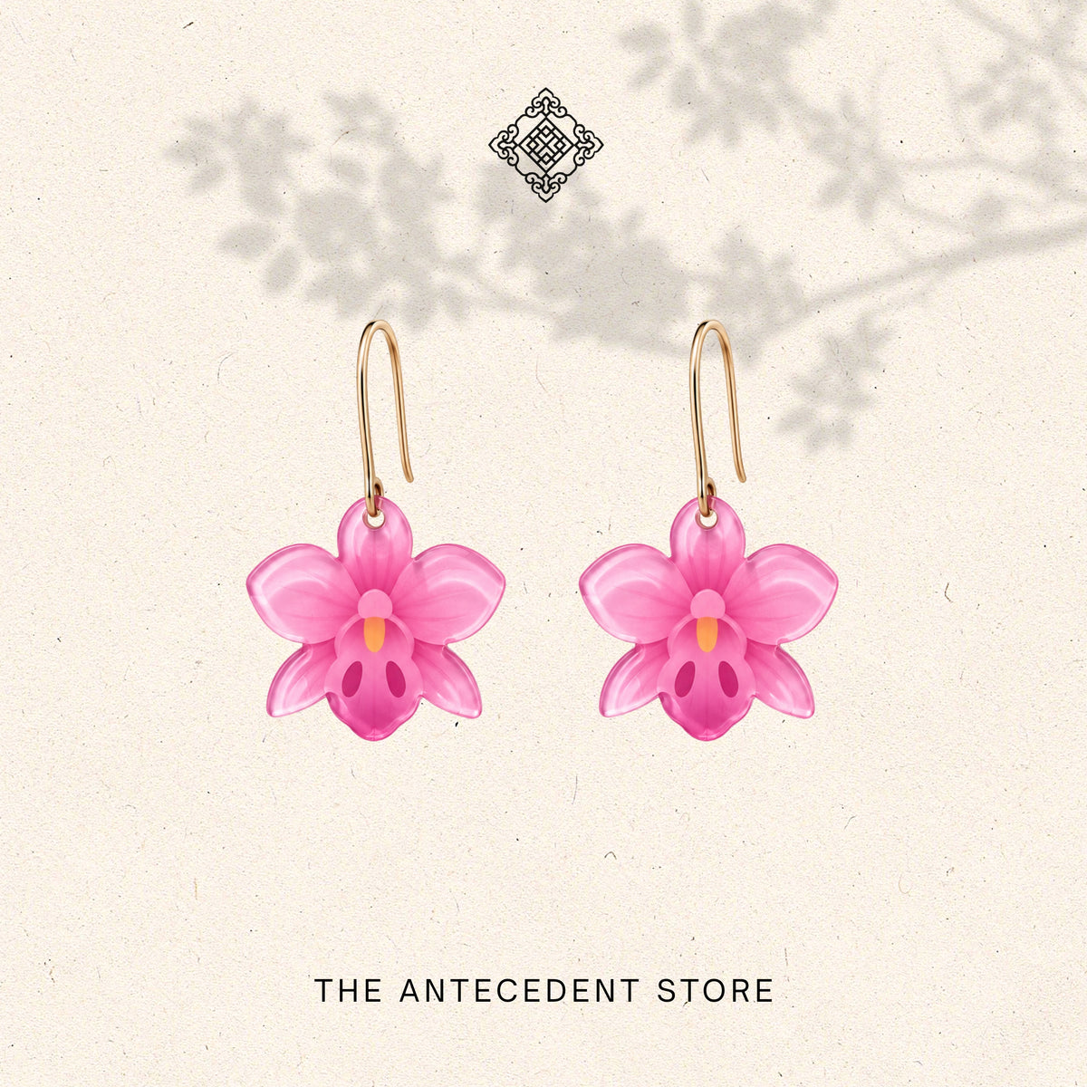 Pink Orchid Earrings | Stories Of Singapore