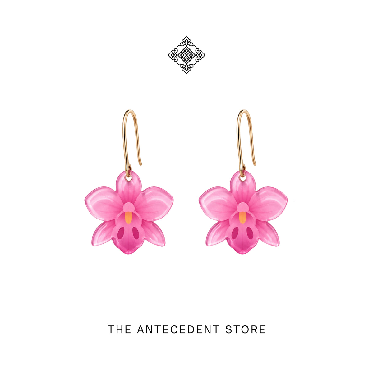 Pink Orchid Earrings | Stories Of Singapore