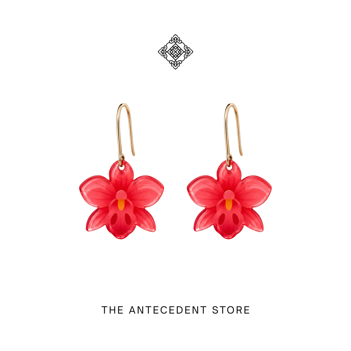 Red Orchid Earrings | Stories Of Singapore