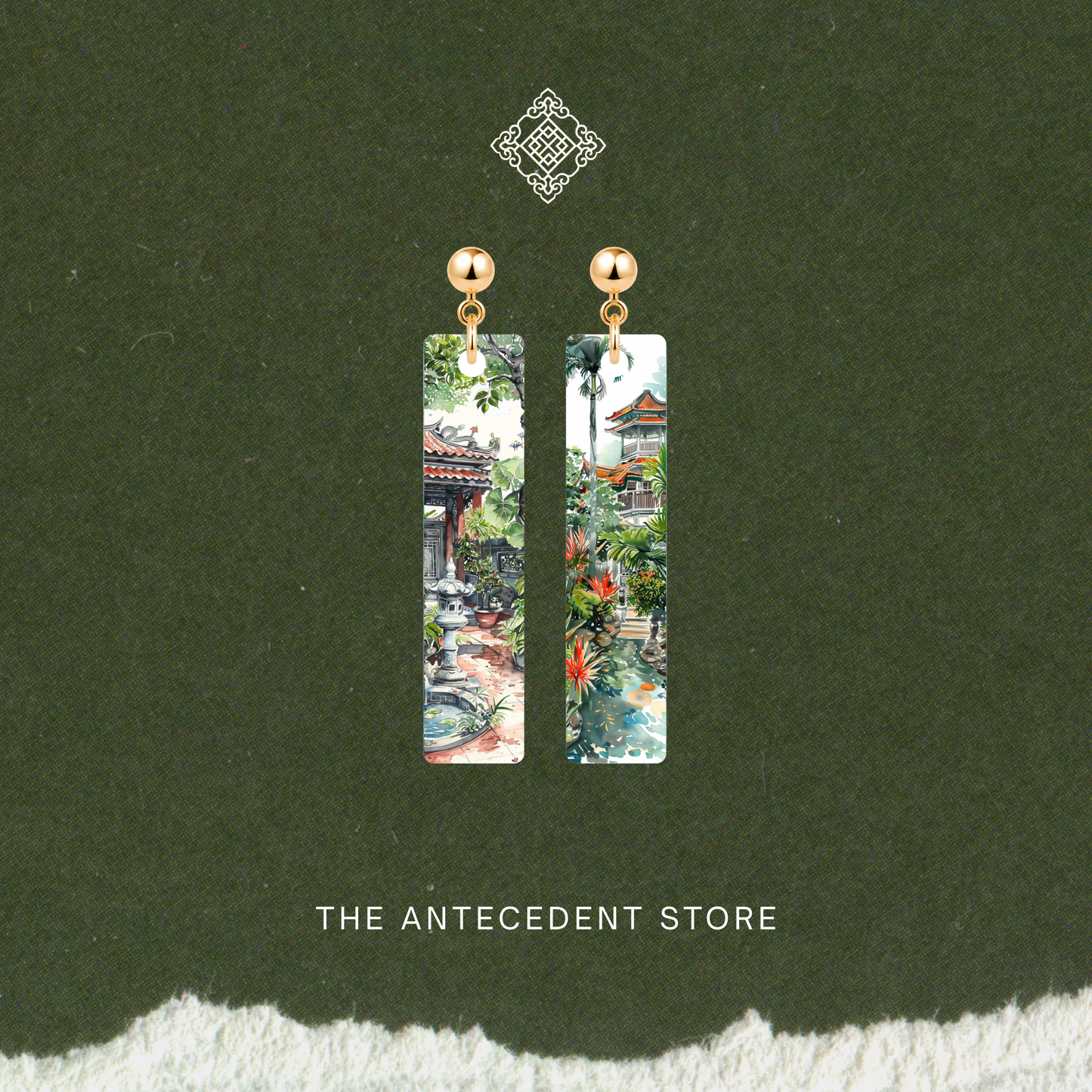 狮城·园影 | Singapore Garden Earrings