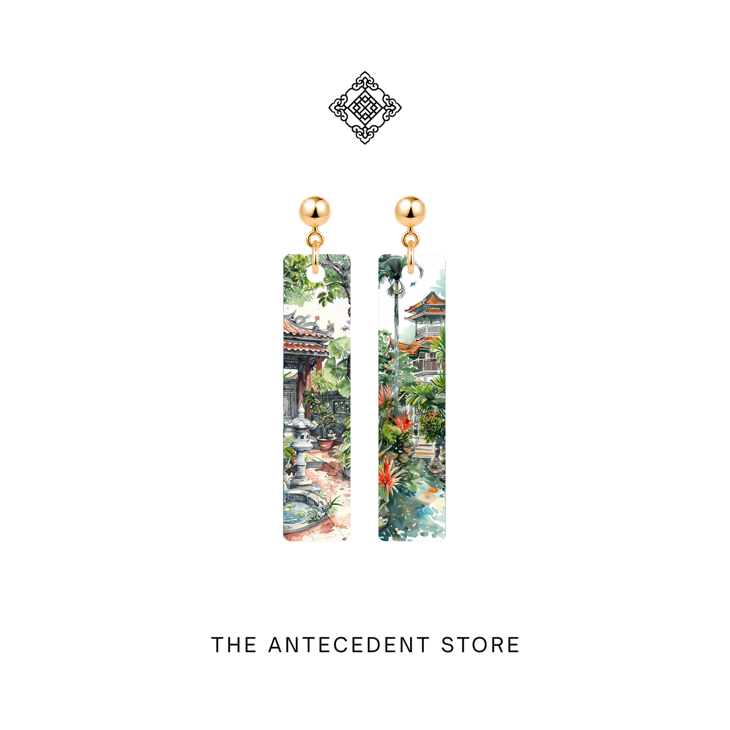 狮城·园影 | Singapore Garden Earrings