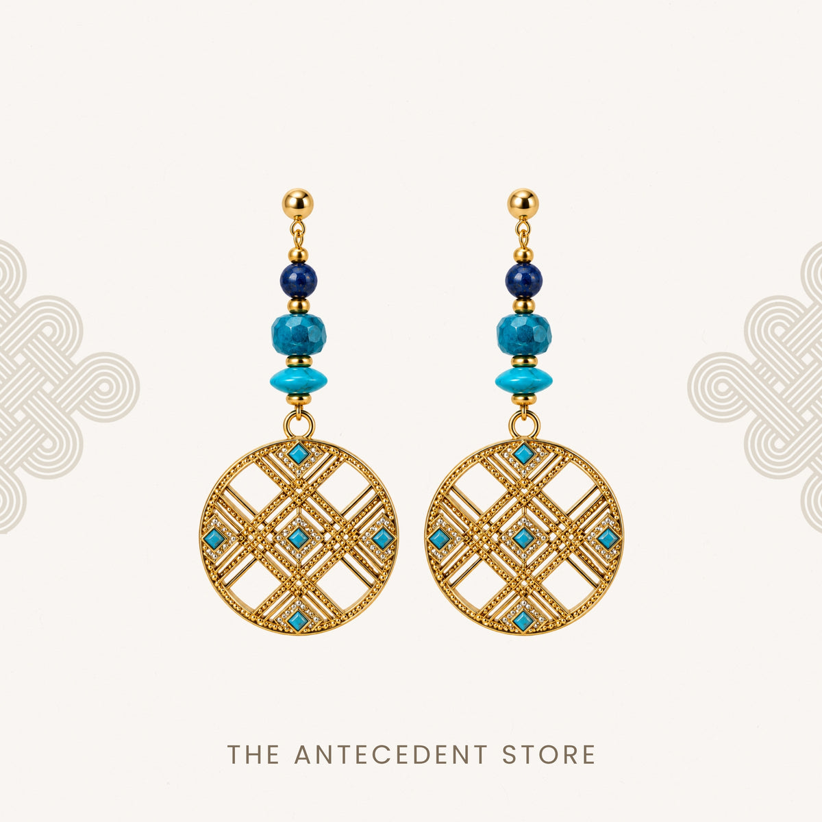 Lapis Lazuli, Apatite & Turquoise Statement Earrings