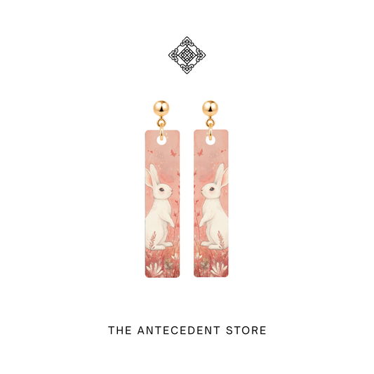 玉兔 | Celestial Jade Rabbit Earrings