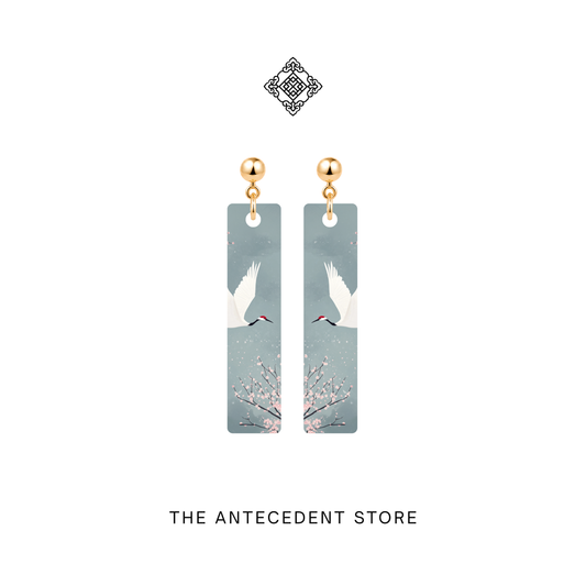 鹤起·凌云 | Soaring Crane Earrings