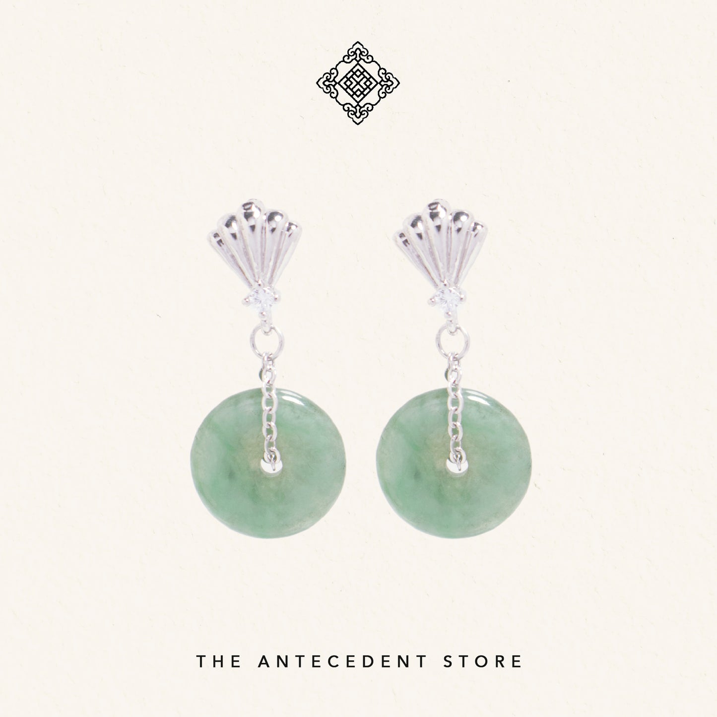 Silver Dainty Jade Earrings