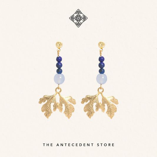 The Antecedent Store Ginkgo Leaf Earrings - 14K Gold Plated Jewelry