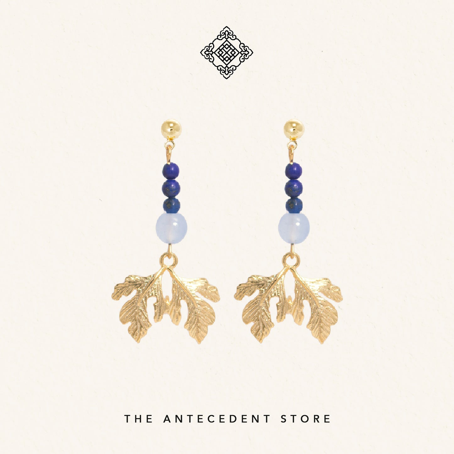 The Antecedent Store Ginkgo Leaf Earrings - 14K Gold Plated Jewelry