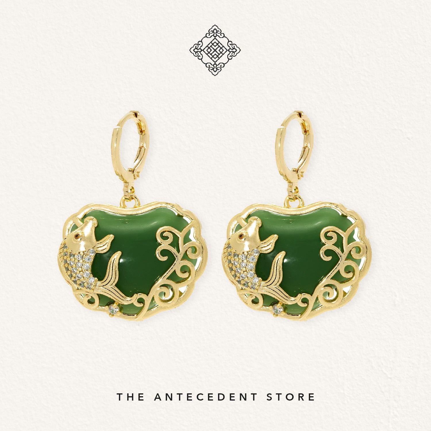 【如意锁】Longevity Lock Earrings - 14K Real Gold Plated Jewelry