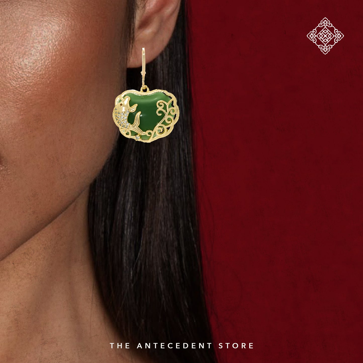 【如意锁】Longevity Lock Earrings - 14K Real Gold Plated Jewelry