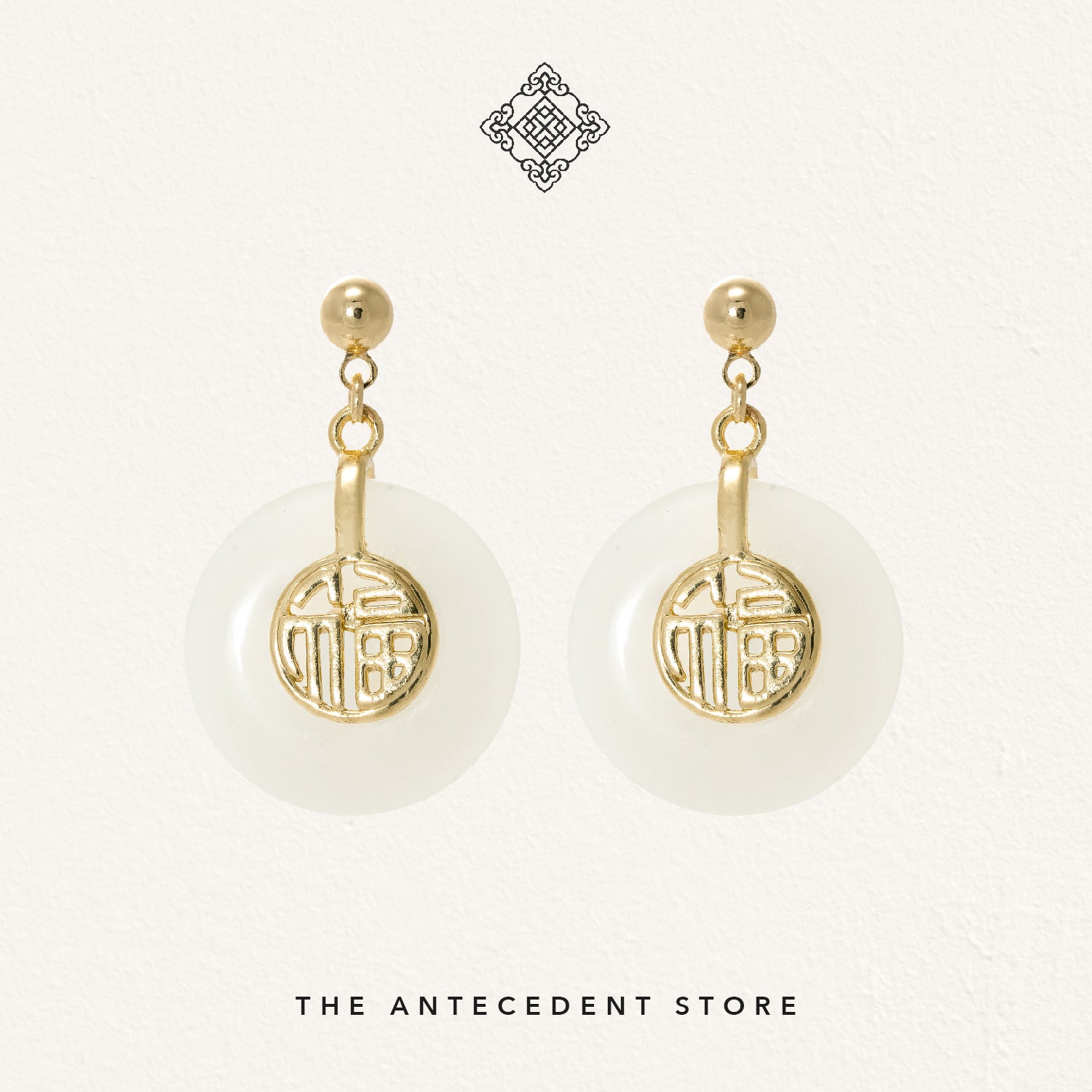 【 福 】Blessings Earrings - 14K Real Gold Plated Jewelry