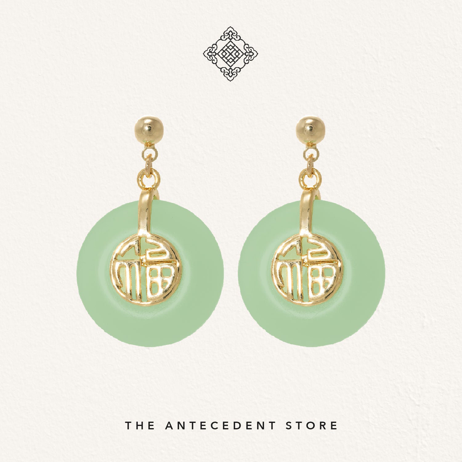【 福 】Blessings Earrings - 14K Real Gold Plated Jewelry