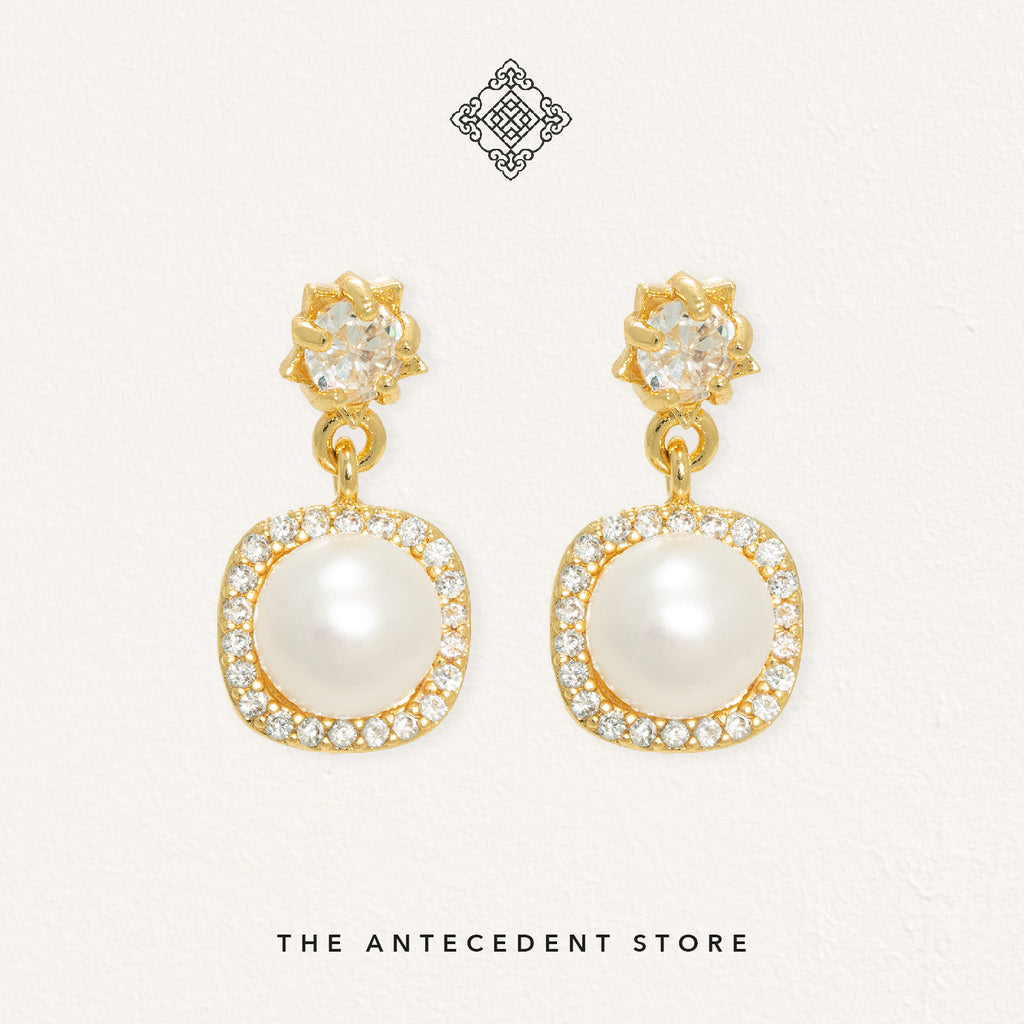 Freshwater Pearl Earrings - 14K Real Gold Plated Jewellery
