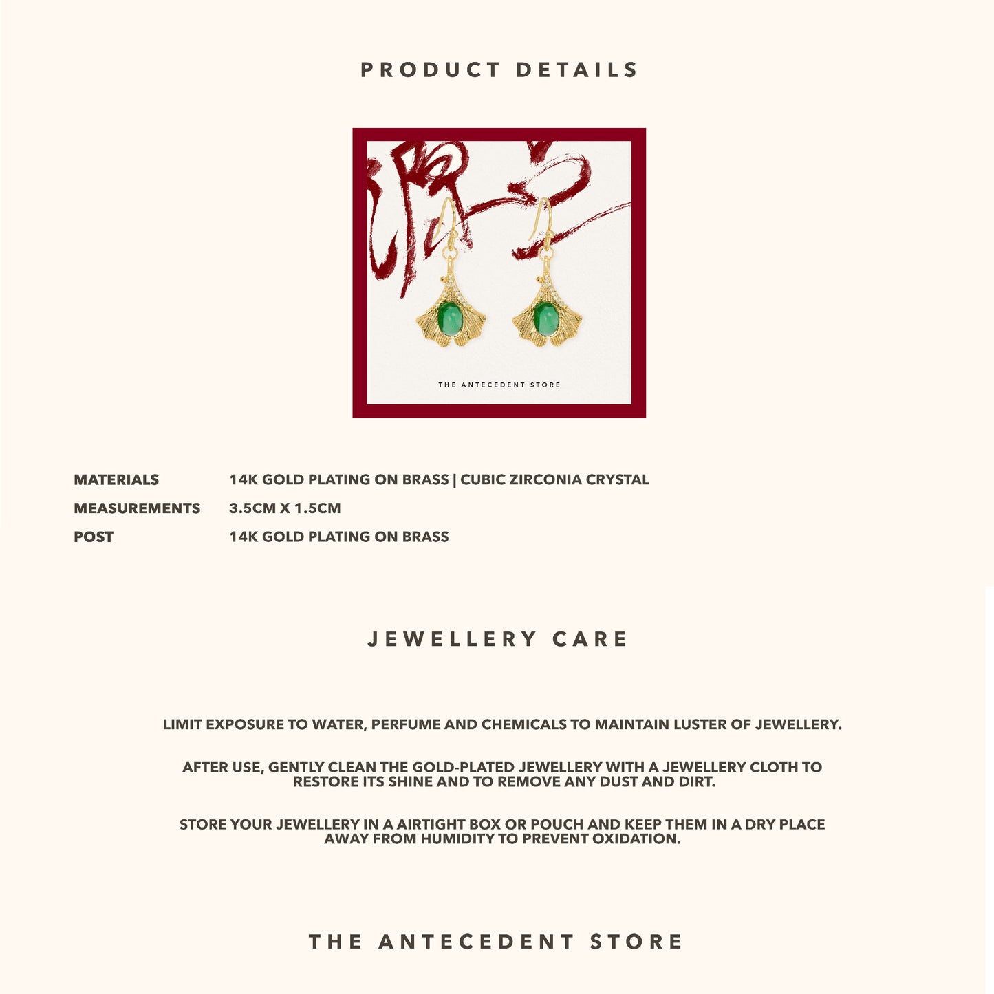 Ginkgo Leaf【 银杏叶 】Earrings - 14K Real Gold Plated Jewelry