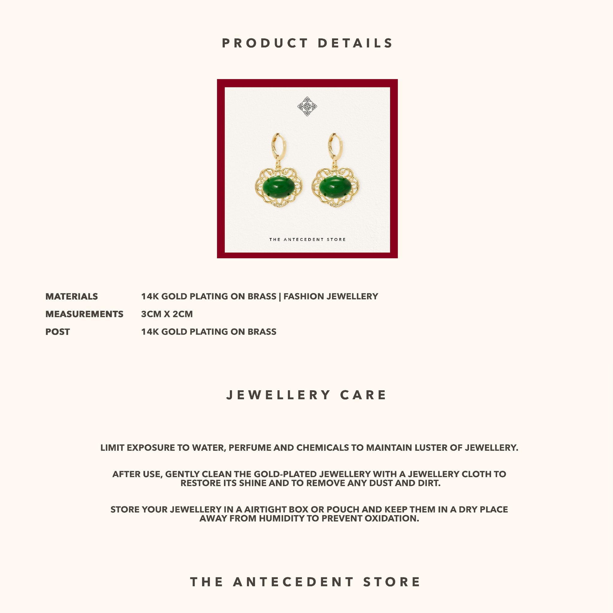 【如意锁】Longevity Lock Huggies Earrings l - 14K Real Gold Plated Jewelry