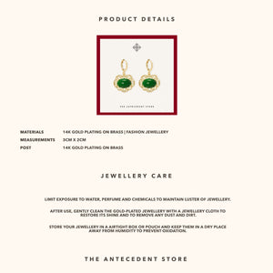 【如意锁】Longevity Lock Huggies Earrings l - 14K Real Gold Plated Jewelry